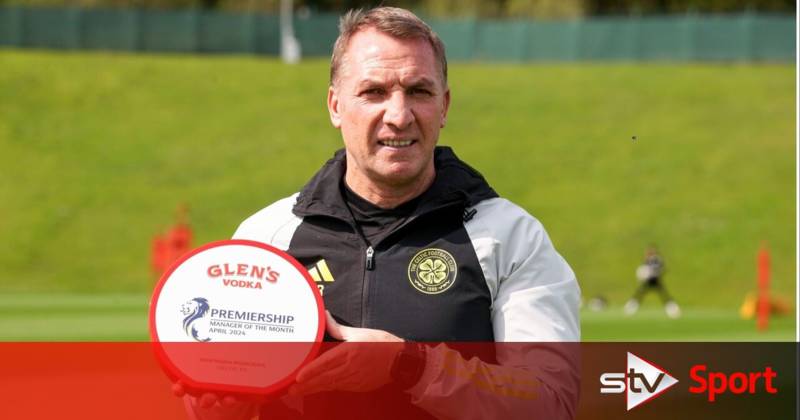 Celtic boss Brendan Rodgers named Manager of the Month for April