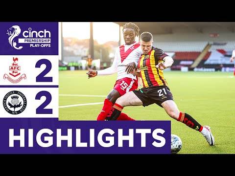 Airdrieonians 2-2 Partick Thistle | Four Goal First Leg Thriller | Premiership Play Off Highlights