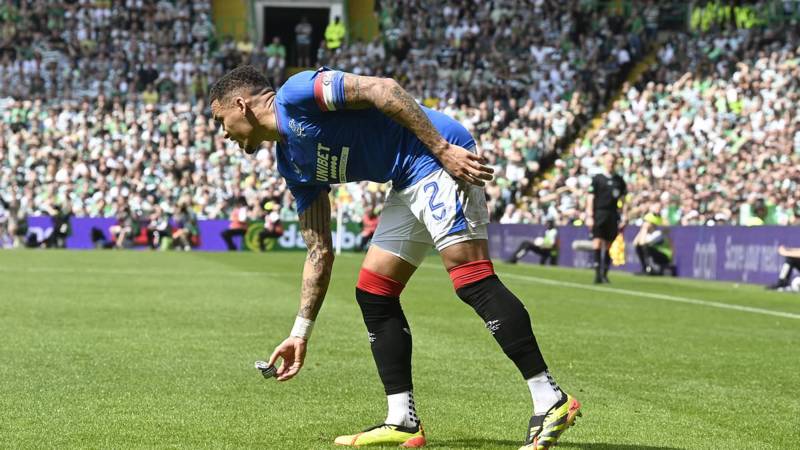 Rangers star James Tavernier pelted by missiles, including a MARIJUANA GRINDER, in stormy O** F*** derby