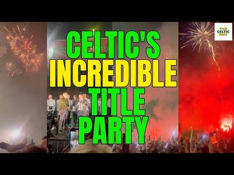 Celtic’s MAD title party with pyro, smoke bombs, Brendan Rodgers and sing songs!