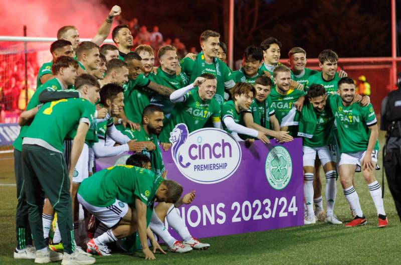 Watch late-night fireworks and Brendan Rodgers address at Celtic Park as fans turn out for Bhoys title win