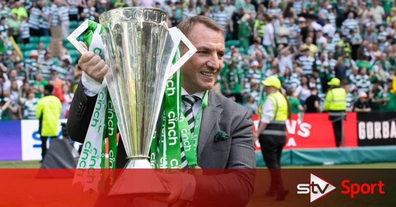 A brilliant day: Brendan Rodgers savours moment as Celtic awarded league trophy