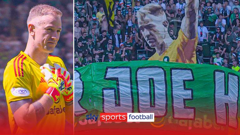 Celtic fans pay tribute to an emotional Joe Hart