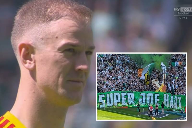 Joe Hart holds back tears over touching Celtic banner tribute