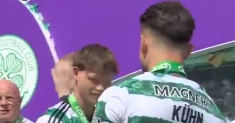 Unseen Odin Thiago Holm Celtic title party moment as fringe man refuses to lift trophy