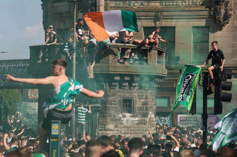 Celtic: Four police officers injured and ‘unacceptable’ damage as 25,000 fans gather to celebrate title win