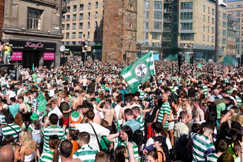 Scale of Celtic Glasgow title party outlined in drone footage