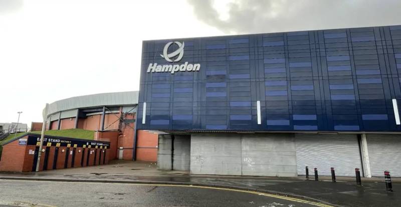 Celtic fan nabs a Sevco supporter doing something he shouldn’t have at Hampden as Brendan Rodgers collected his Scottish Cup medal