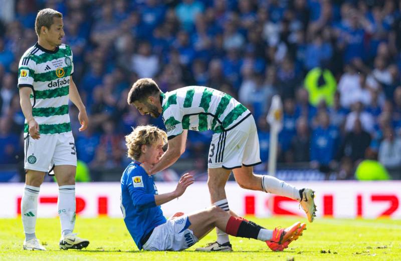 Celtic players mock Todd Cantwell after Scottish Cup win over Rangers with ‘shushburger’ jibe