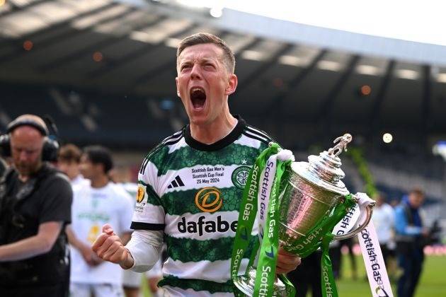 “On top of the world,” Celtic captain Calllum McGregor looking down on the Rangers