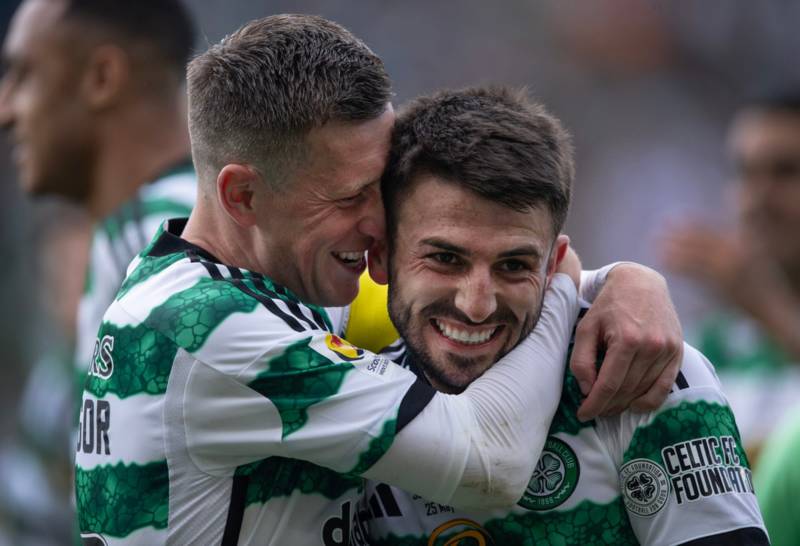 The quality moment Greg Taylor abandons live BBC interview to bask in Celtic Scottish Cup glory