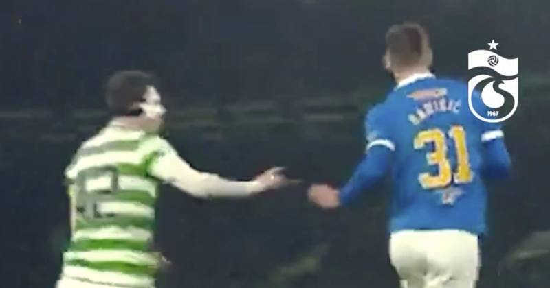 Celtic fans seize on Borna Barisic ‘welcome to Trabzonspor’ highlight as cult Rangers incident makes the cut