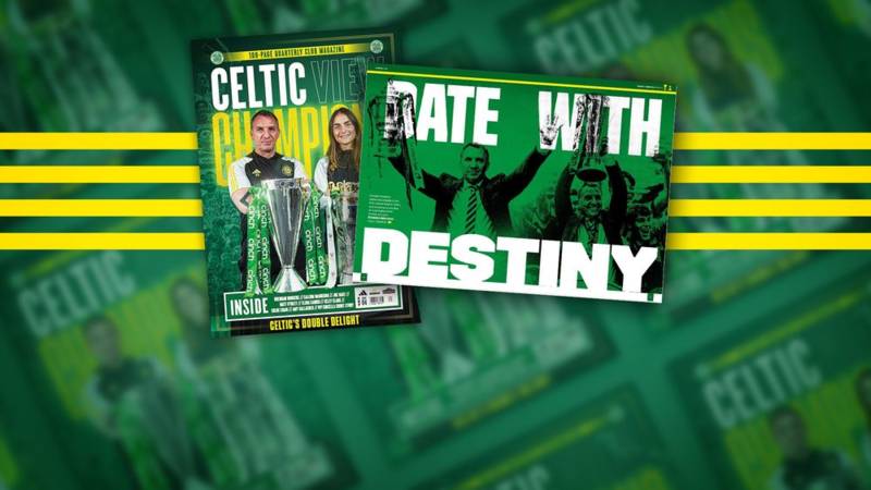 Brendan Rodgers talks to the latest 100-page Double-winning Celtic View