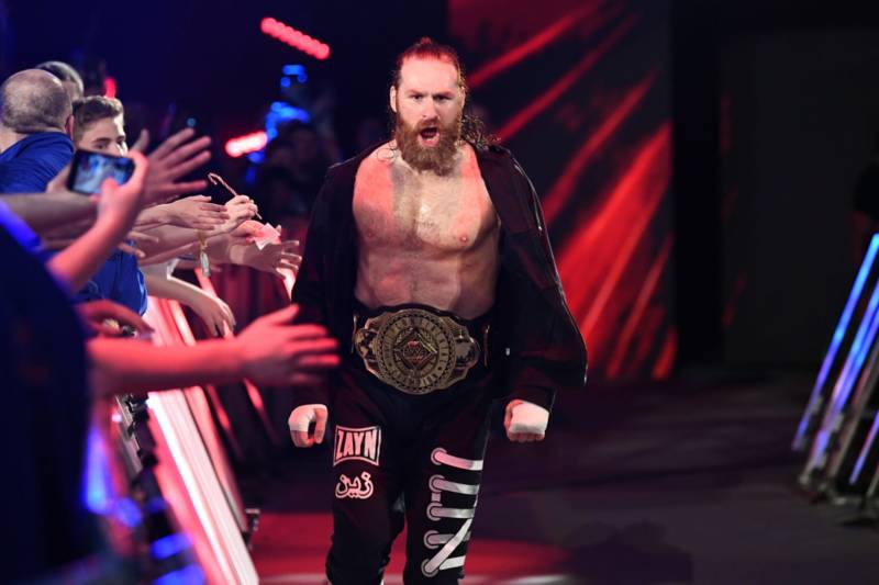 WWE champion Sami Zayn shows his Celtic colours backstage at Toronto comedy show