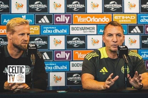 Watch Brendan Rodgers and Kasper Schmeichel’s joint Media Conference