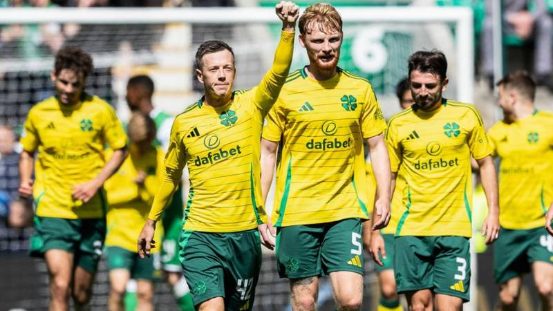 The Bhoys in Yellow dazzle in the Leith sunshine