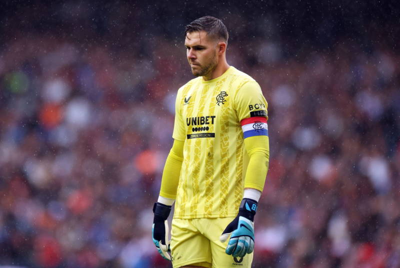 Badge Kisser Butland Embraces The Horror As He Realises He’ll Be At Ibrox At Least Another Year.