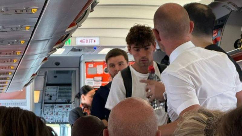 Celtic hero Matt O’Riley ‘spotted’ on EasyJet flight as he travels south for medical as Gilmour starts for Brighton