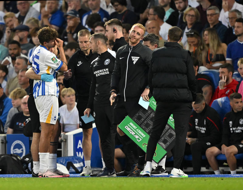 Matt O’Riley suffers Brighton debut disaster as £26m Celtic signing crocked after just nine minutes