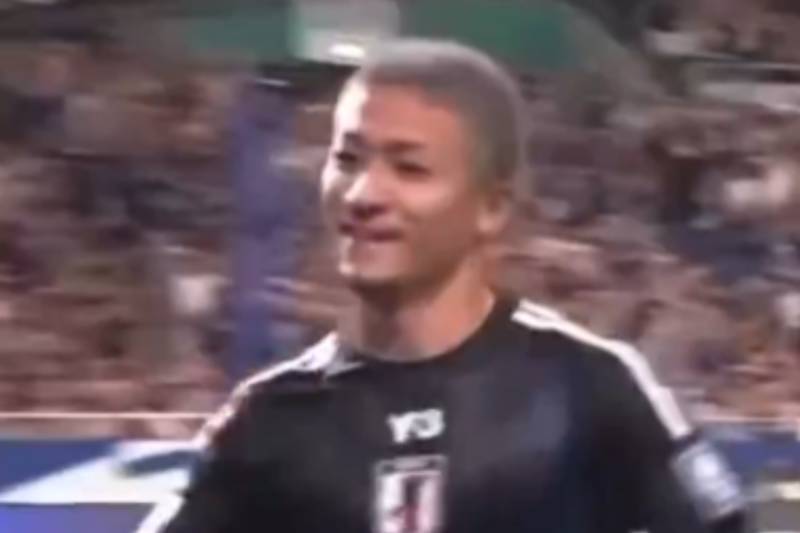 Watch as Celtic star Daizen Maeda scores for Japan in thumping win