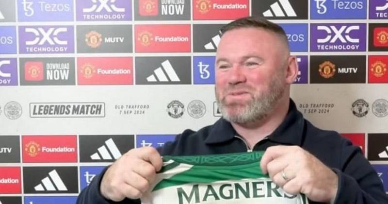 Wayne Rooney shows off his love for Celtic as legendary Man Utd strike pal realises lifelong dream