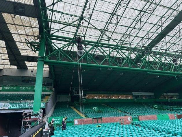 What’s happening here at Celtic Park on the Main Stand roof?