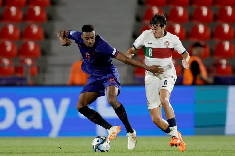 Celtic midfielder Paulo Bernardo reacts after scoring in crucial Portugal Under-21 victory