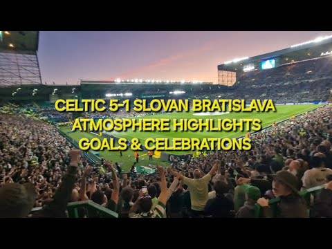 HAVING A PARTY Celtic 5-1 Slovan Bratislava / Atmosphere Highlights & Goals / Champions League