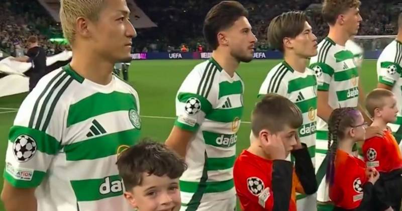 Celtic mascot left deafened in amazing Champions League reaction as smirking Kasper Schmeichel laps up atmosphere