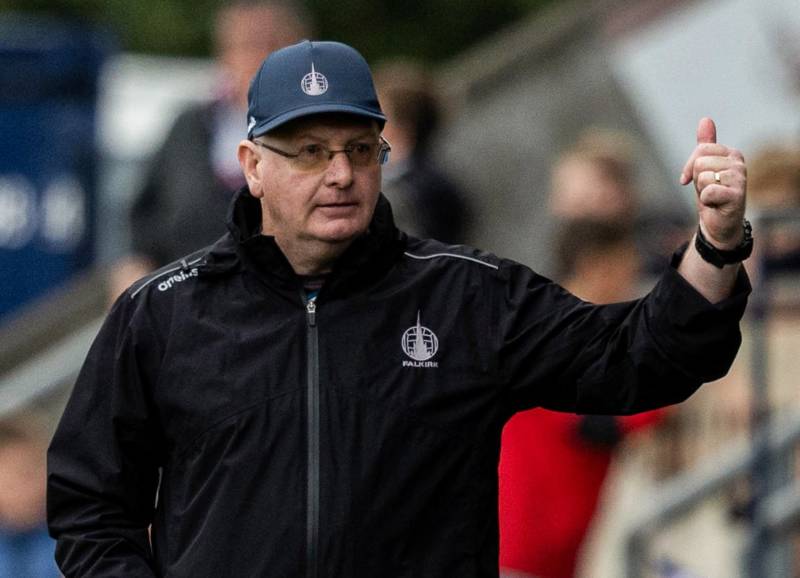 Falkirk boss jokes ‘there’s no point in us turning up’ after seeing Celtic cup odds