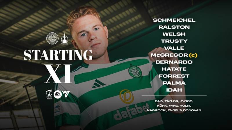 Celtic Team News – 18-year-old Colby Donovan on the bench