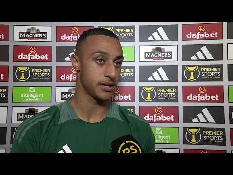 Celtic’s Adam Idah gives post-match thoughts following crucial double against Falkirk