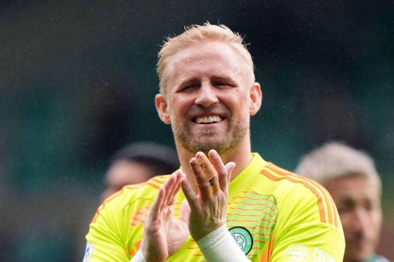 Moment Celtic star Kasper Schmeichel is applauded by Falkirk fans after cup tie