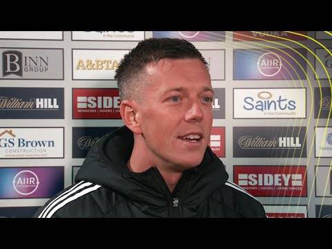 Celtic captain Callum McGregor in conversation after scoring in 6-0 win against St. Johnstone