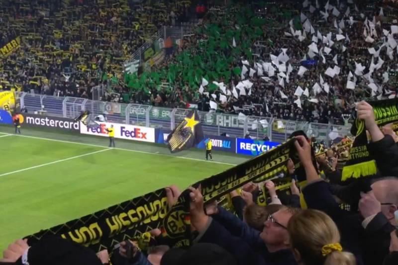 Watch spine-tingling Dortmund vs Celtic rendition of ‘You’ll Never Walk Alone’ anthem