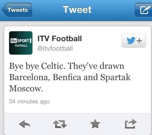 Celtic on this Day – “Howling banshees”, ITV Football’s “bye bye Celtic” tweet