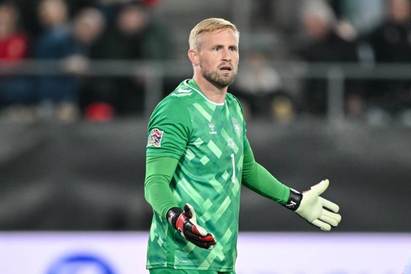 Gustav Isaksen reacts to what Celtic’s Kasper Schmeichel did to him in Denmark’s draw vs Switzerland