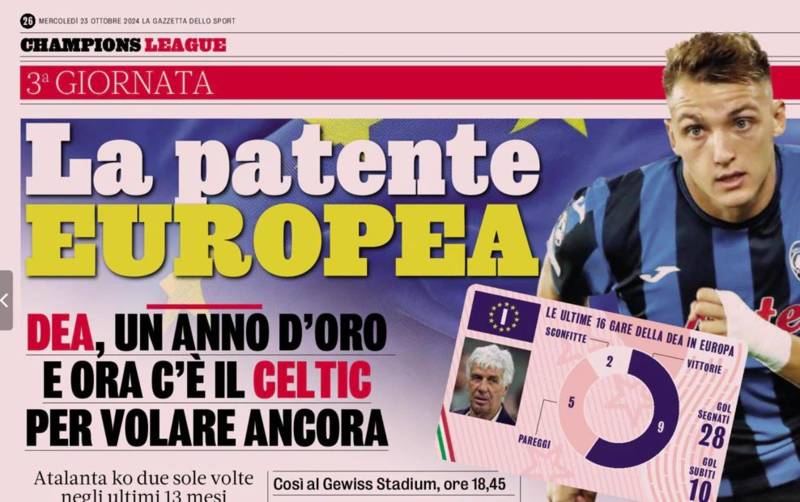 Atalanta v Celtic – Match snippets, comments and predicted line-ups