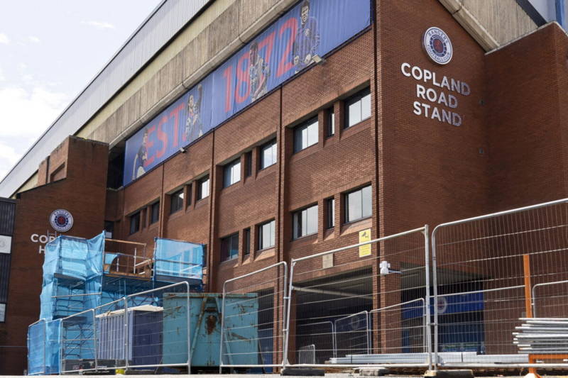 “Unlikely the project would ever have been completed in time” says Gilligan. Copland Road fiasco was inevitable according to Ibrox Chairman