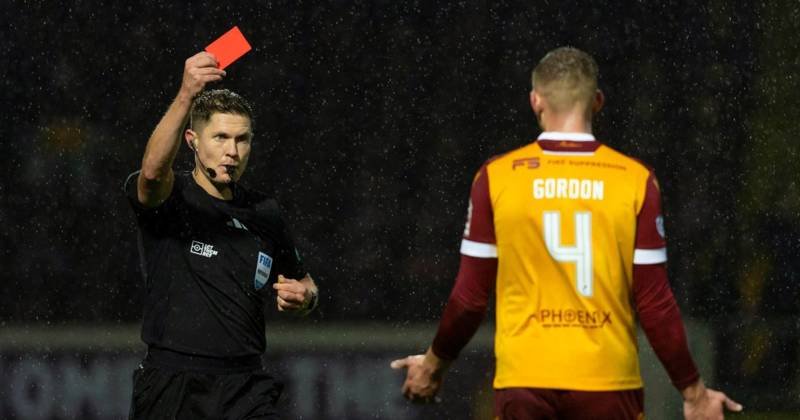 Liam Gordon red card in Celtic clash ‘so harsh’, says Motherwell boss Stuart Kettlewell as defender gets two-game ban