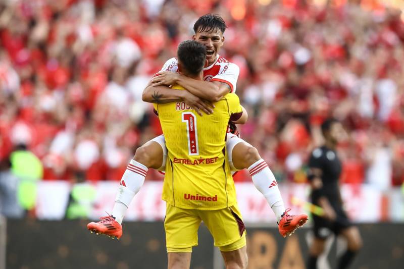 Watch as on-loan Celtic defender Alexandro Bernabei scores again for Internacional