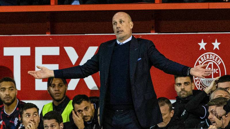 Clement clutches at straws by insisting his side were unlucky in defeat at Pittodrie. as Rangers slip nine points off the title pace