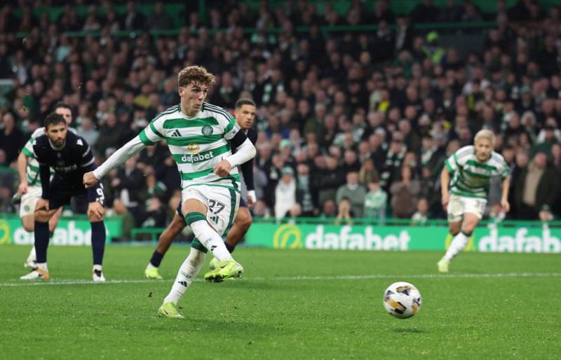 Arne Engels passion captured by Unique Angle after scoring for Celtic from spot against Dundee