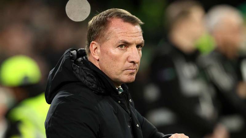 Celtic boss Brendan Rodgers reacts to Rangers losing to Aberdeen