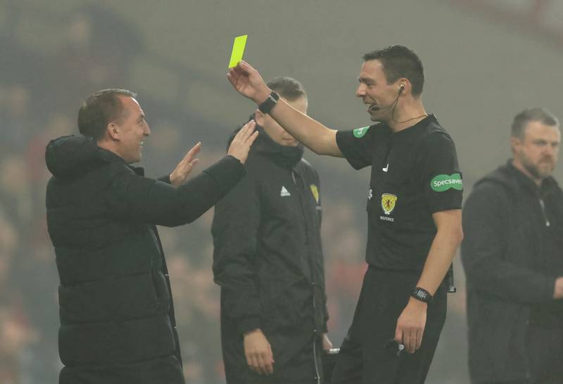 Why Brendan Rodgers was booked for Celtic vs Aberdeen after touchline tumble