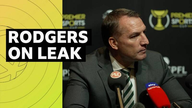 ‘You’re not a Celtic supporter’ – Rodgers on team selection leaks