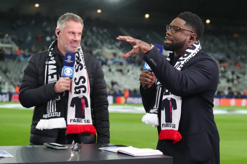 Watch Jamie Carragher & Micah Richards’ brilliant reaction to Celtic’s Champions League standings