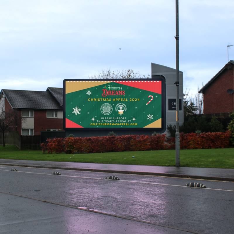 Foundation Christmas Appeal promoted on screens throughout Glasgow