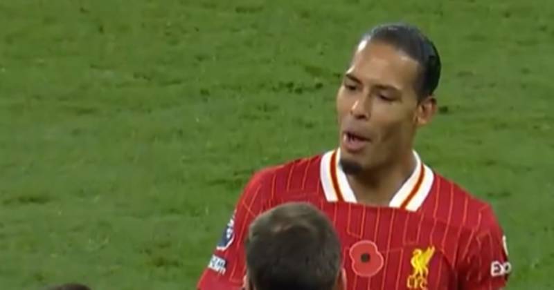 Virgil van Dijk mocks opponent as Liverpool captain and ex Celtic star left mortified by Aston Villa penalty shout