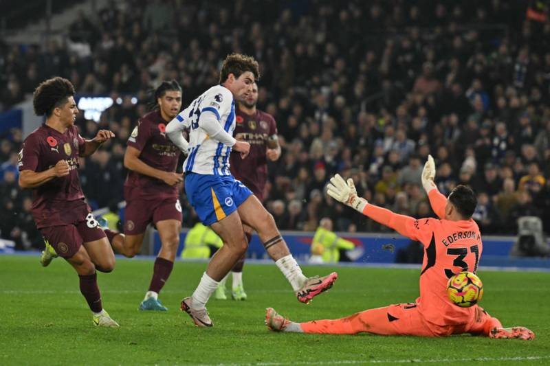 Watch what Matt O’Riley almost did at full time after Brighton’s win, Celtic fans will instantly recognise it